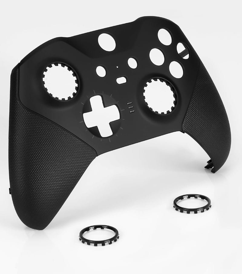 Ceozon Replacement Faceplate Cover Front Housing Shell Repair Accessories Kit for Xbox One Elite Controller Series 2 Included Joystick Rings Black - Image 3